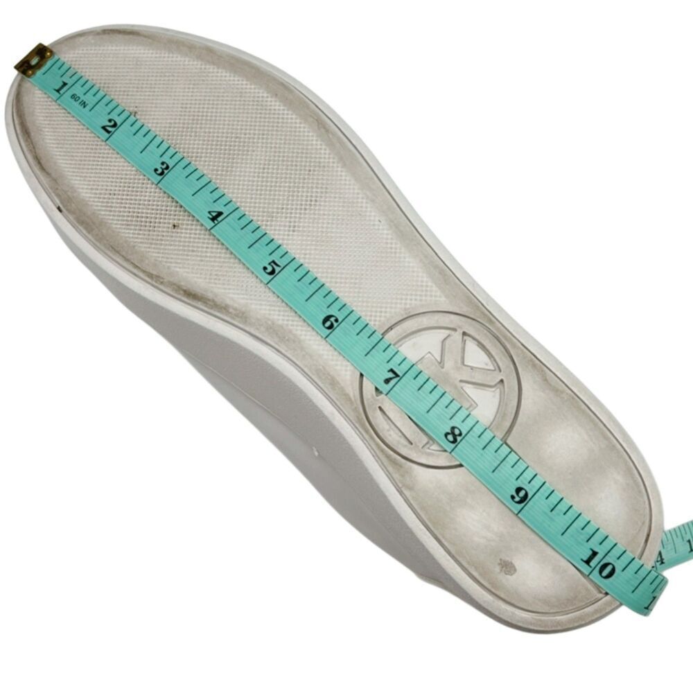 Michael Kors Poppy Metallic Gold Trim White Sneakers Size 8 - Picture 9 of 10